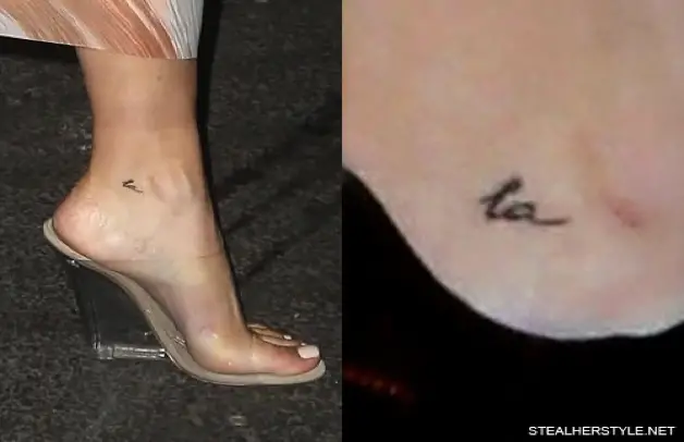Kylie Jenner Ankle Tattoo