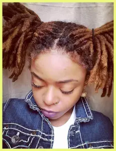 Two High Tails Dreadlock Women Hairstyle