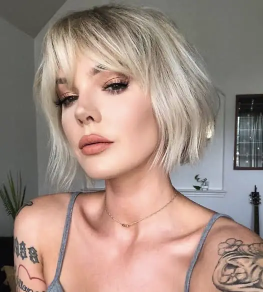 Round Face Bangs With Short Hair