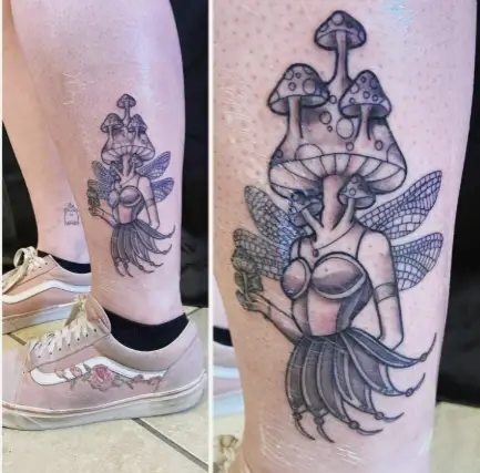 Mushroom Fairy Tattoo