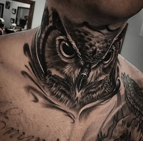 Owl Tattoo Stencil