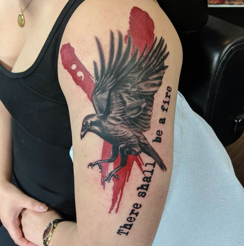 Trash Polka Eagle Tattoo