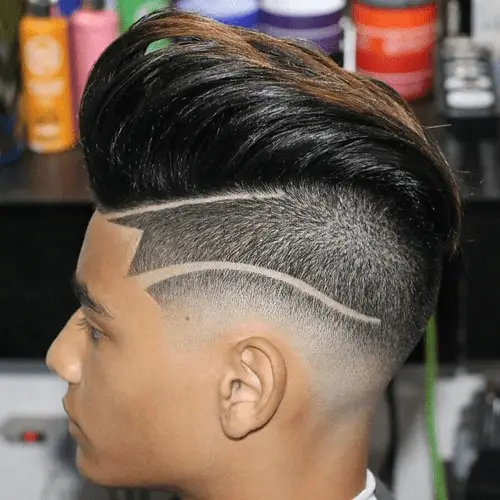 Comb over Hairstyle with Drop Fade
