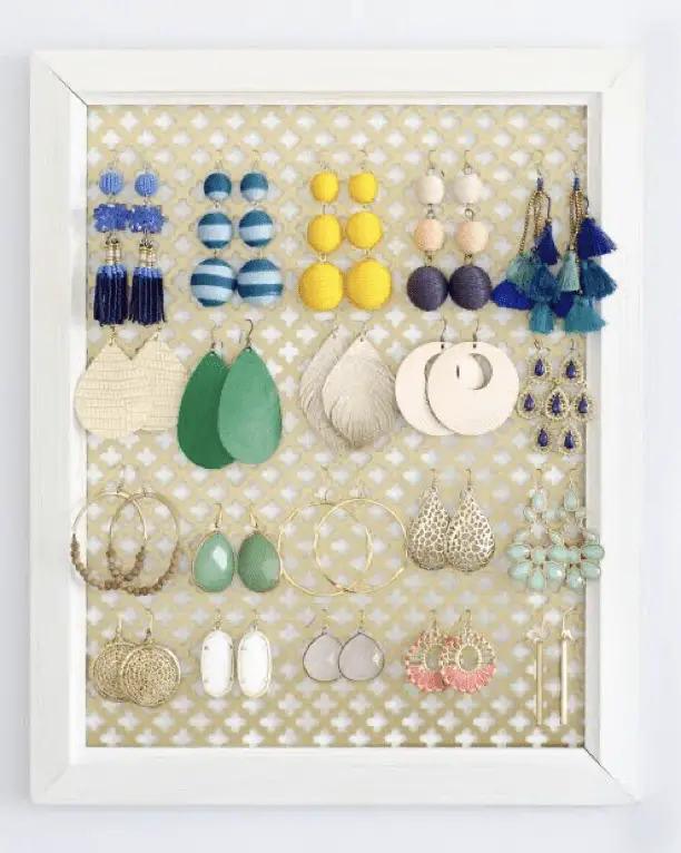 Organised earrings