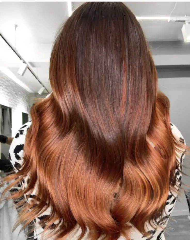 Balayage In a Rich Copper Hue