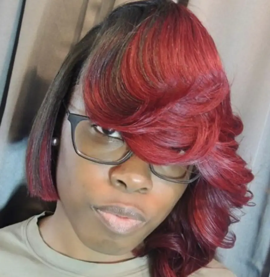 Curly Weave Blonde Red Color Play
