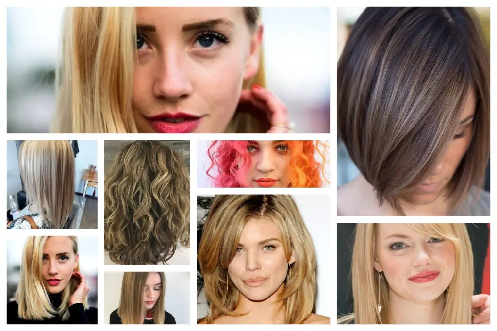 Shoulder Length Hairstyle Collage