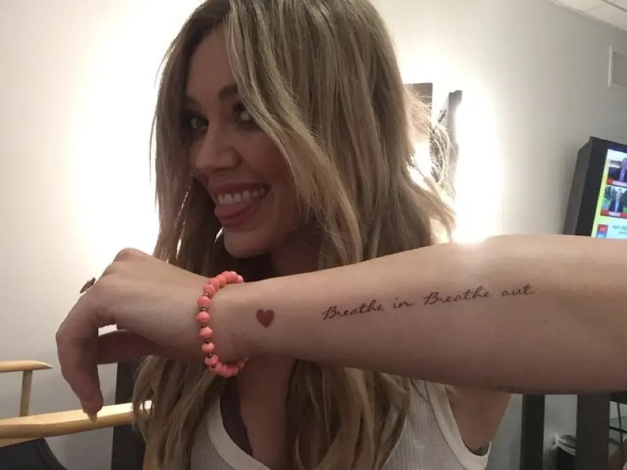 Hilary Duff Forearm Tattoo