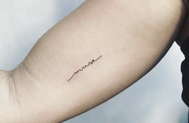 A Line Tattoo