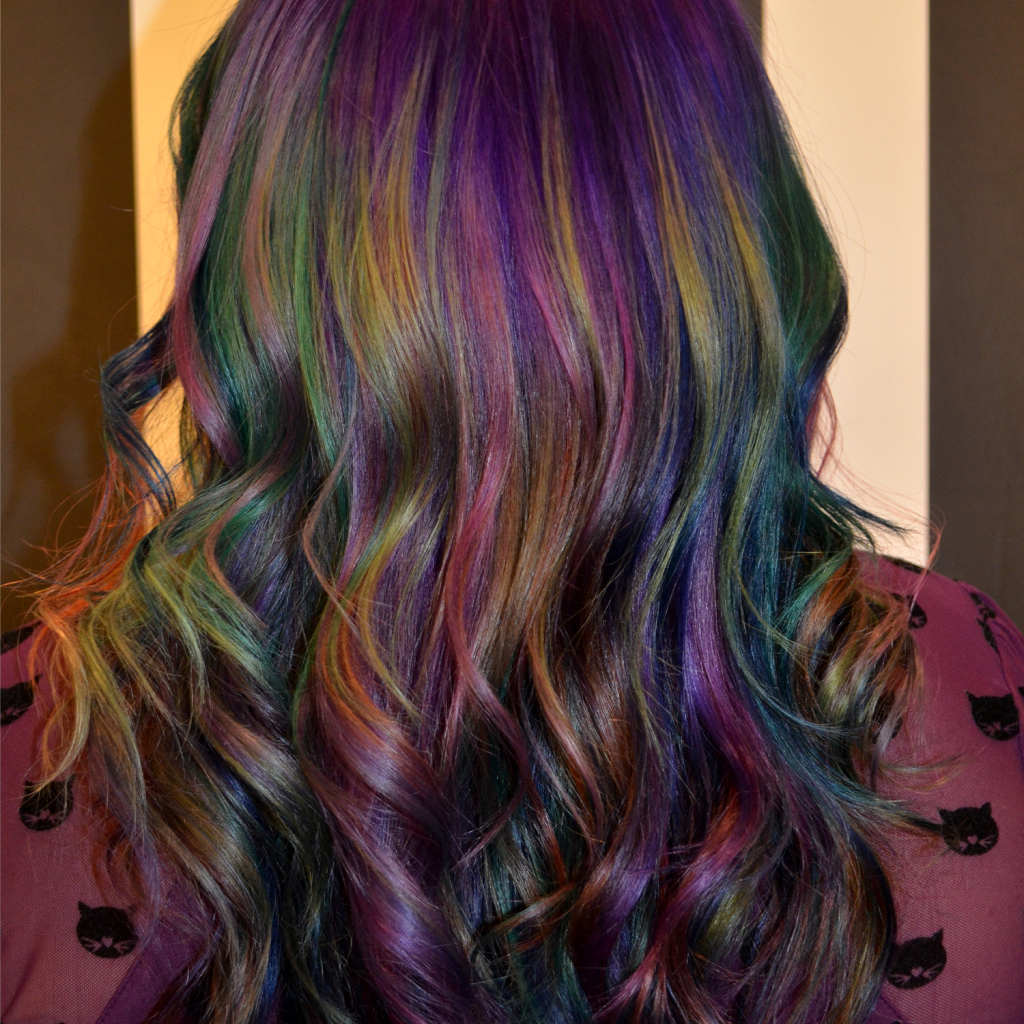 Rainbow Oil-Slick Hair
