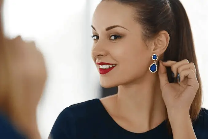 Women wearing earring