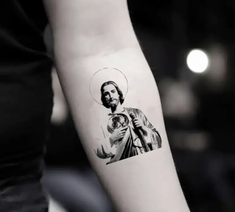 Small Tattoo of San Judas Tadeo
