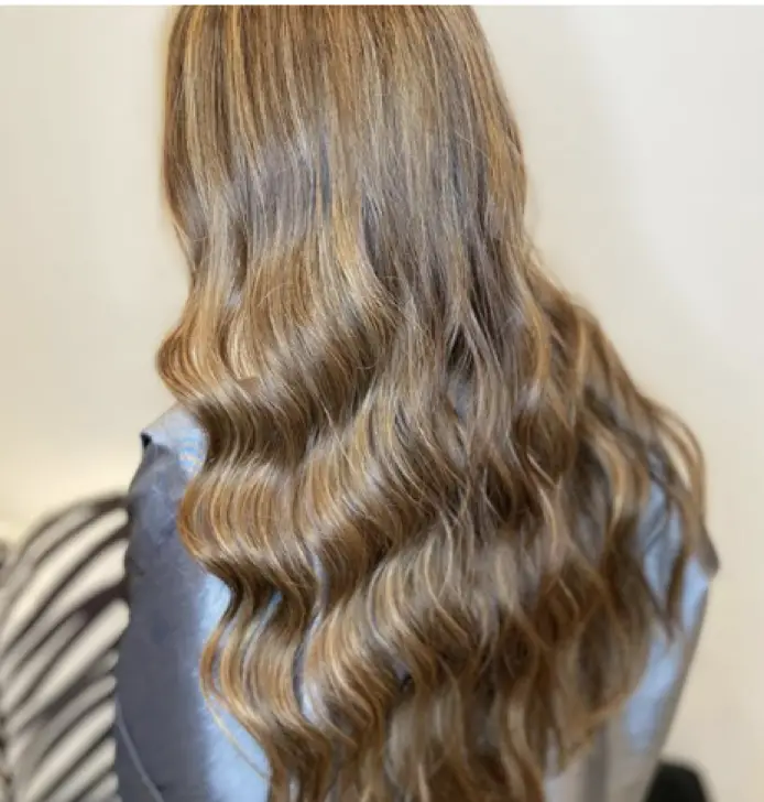 Honey Brown Highlighted Long and Wavy
