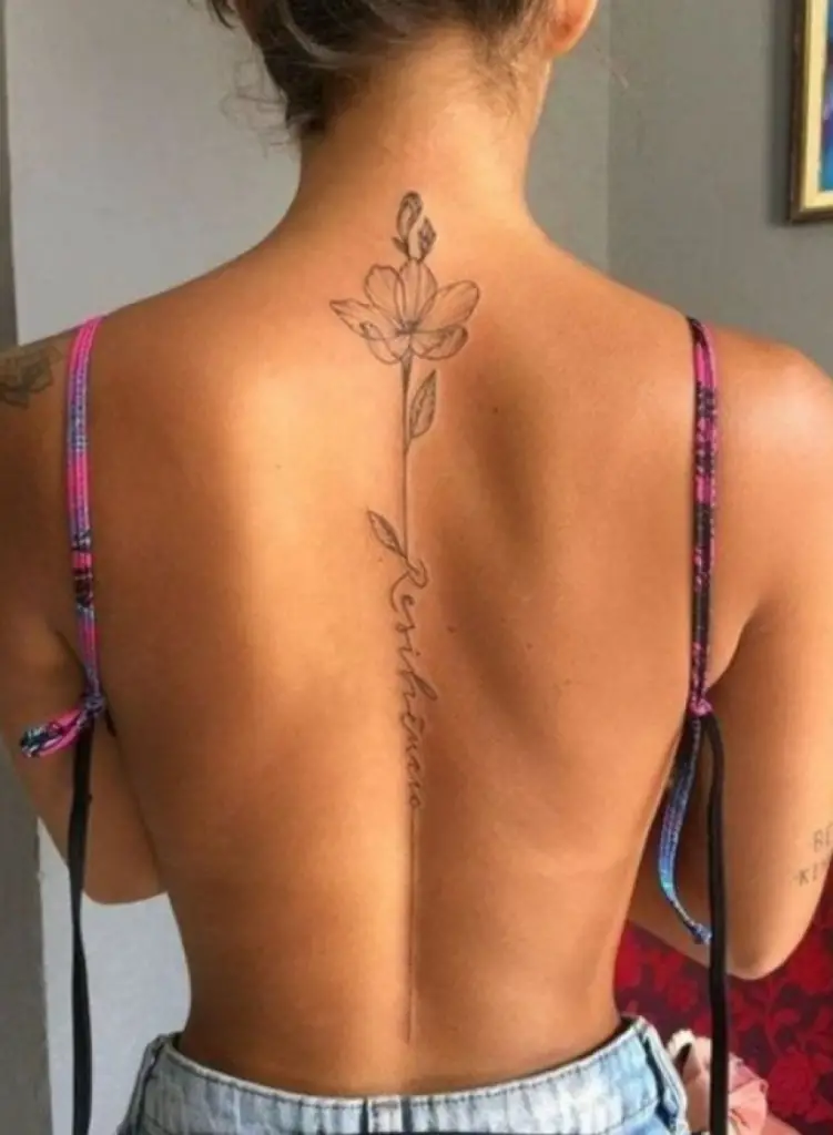 Women Spine Tattoo