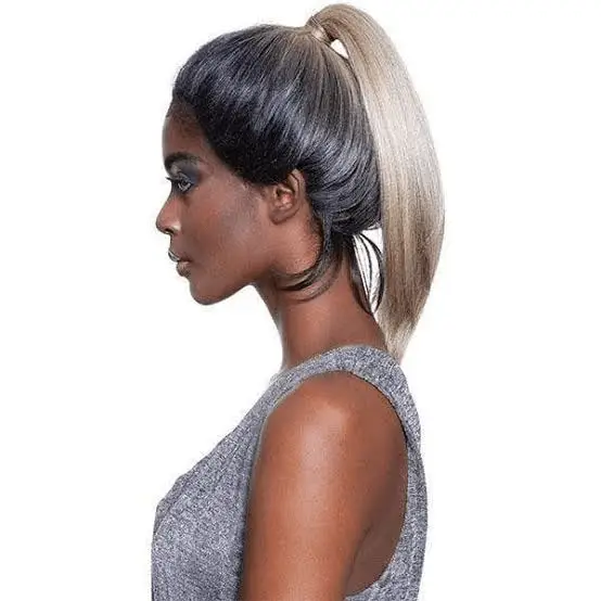 Lace Front Wig In a Ponytail