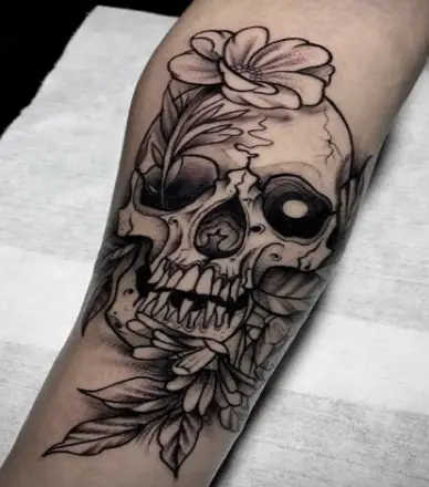 Human Skull Tattoo