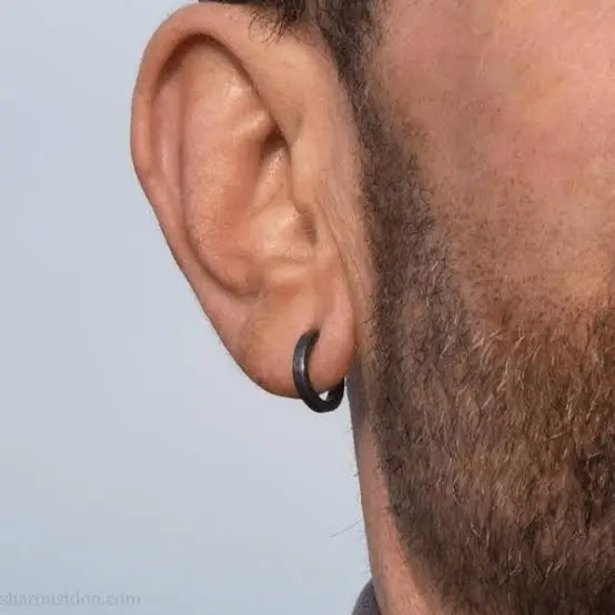 Small Black Hoop Earrings