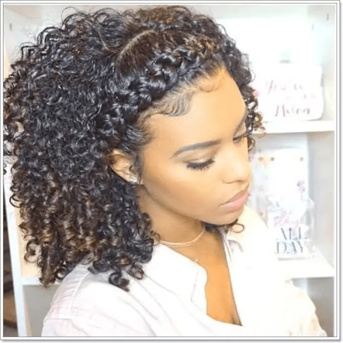 Voluminous Perms with side twist