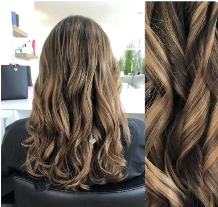 Curl of Medium Length with Melted Ombre Hairstyle