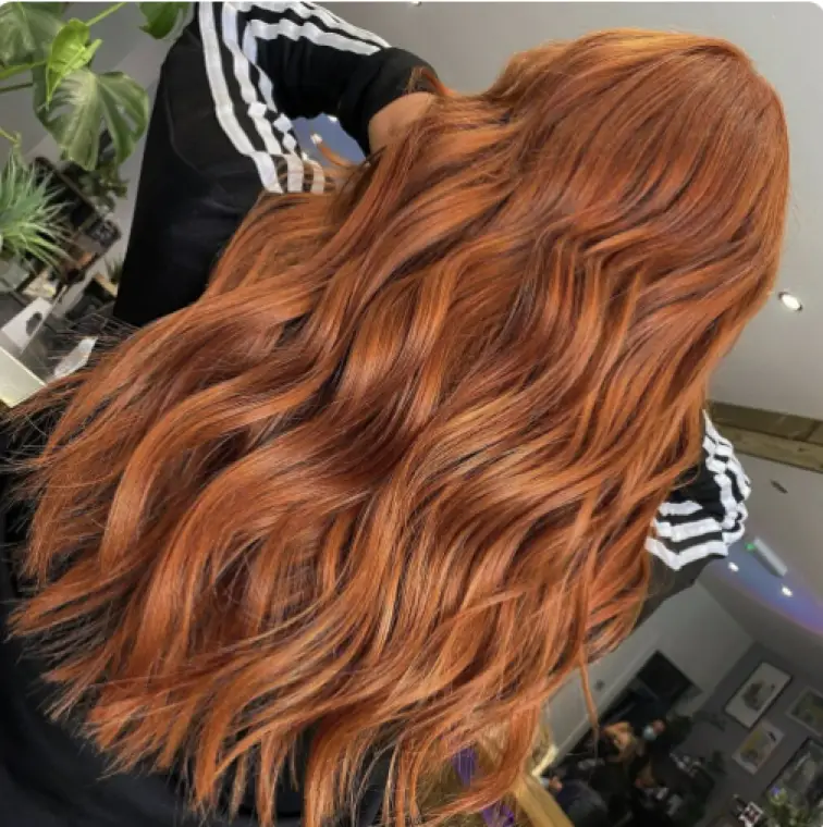 A Balayage with a Tone of Copper