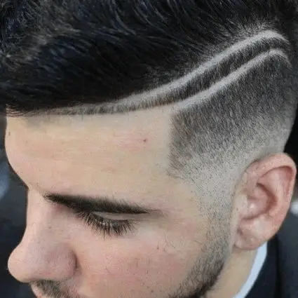 Double shaved lines with comb-over