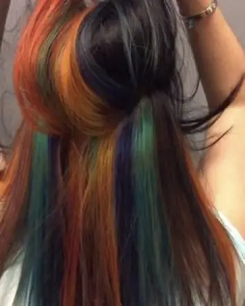 Rainbow Underlights Hairstyle