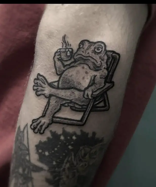 Funny Frog Tattoo