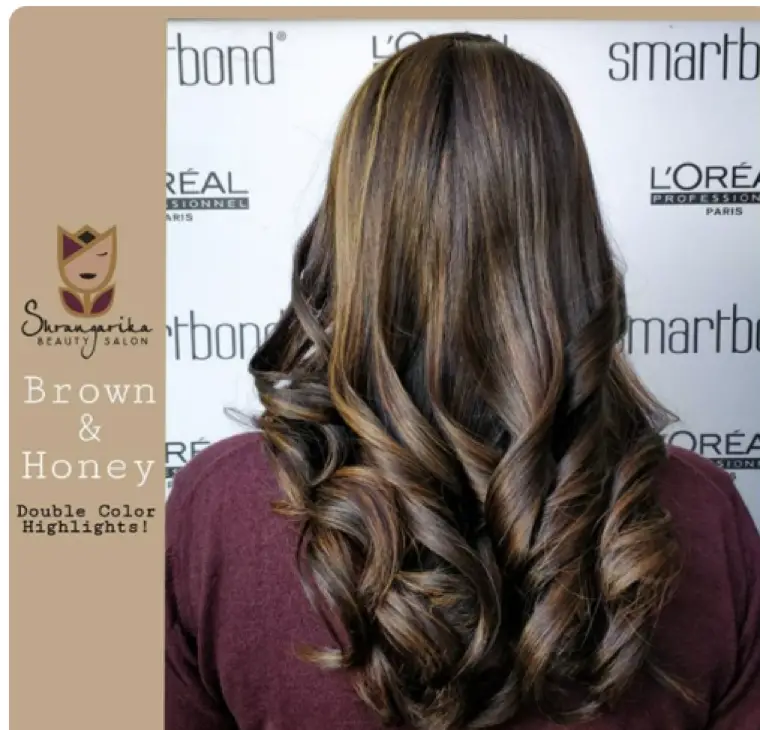 Honey Brown Double-Color Highlighted High-Density Curls