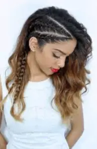 Black Kids Girl Thick Side Braid Hairstyle