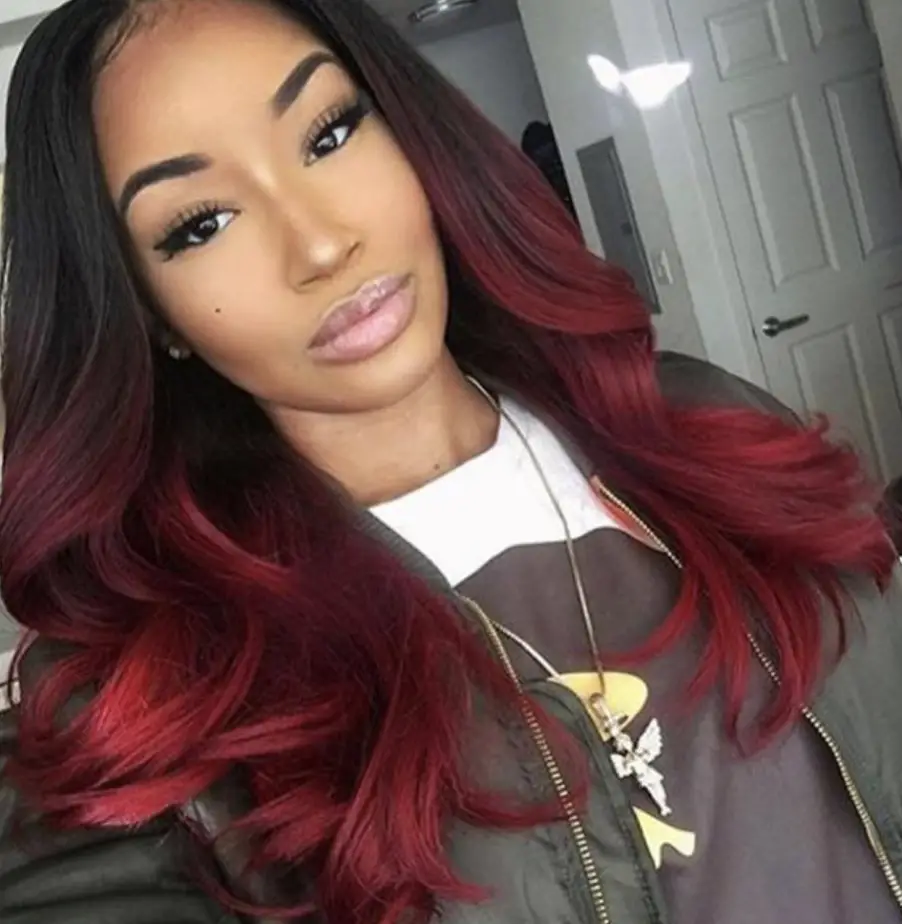 Weave in Red Ombre