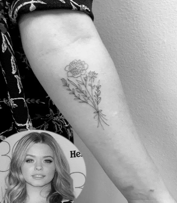 Sasha Peters Flower Forearm Tattoo