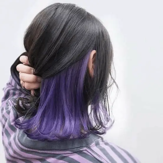 Purple Under Hair