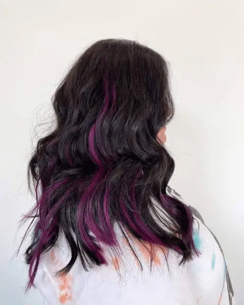 Purple Streaks Hair