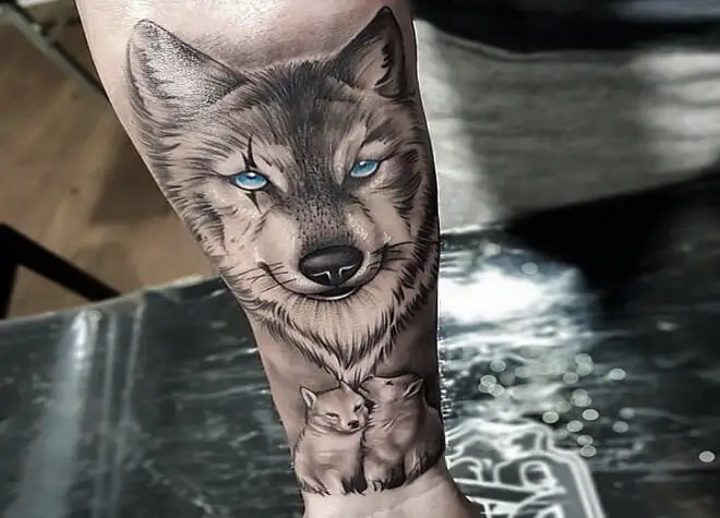 Wolf Anime Tattoo