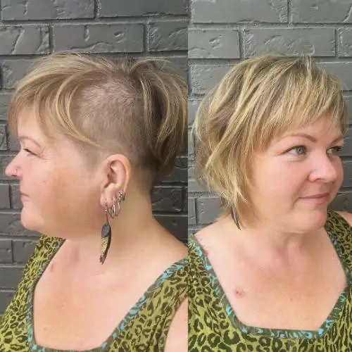 Textured Crop Hairstyle For Double Chin Women