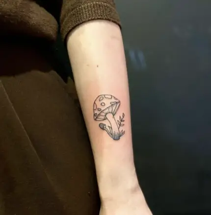 Mushroom Tattoo for Small Hands