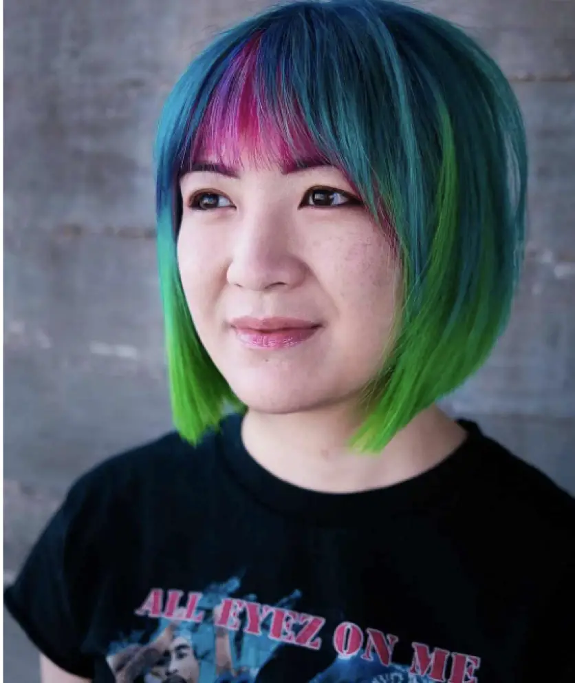 Green and Blue Alt Hairstyle
