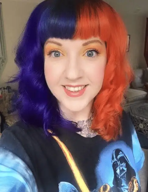 Orange Purple Hair