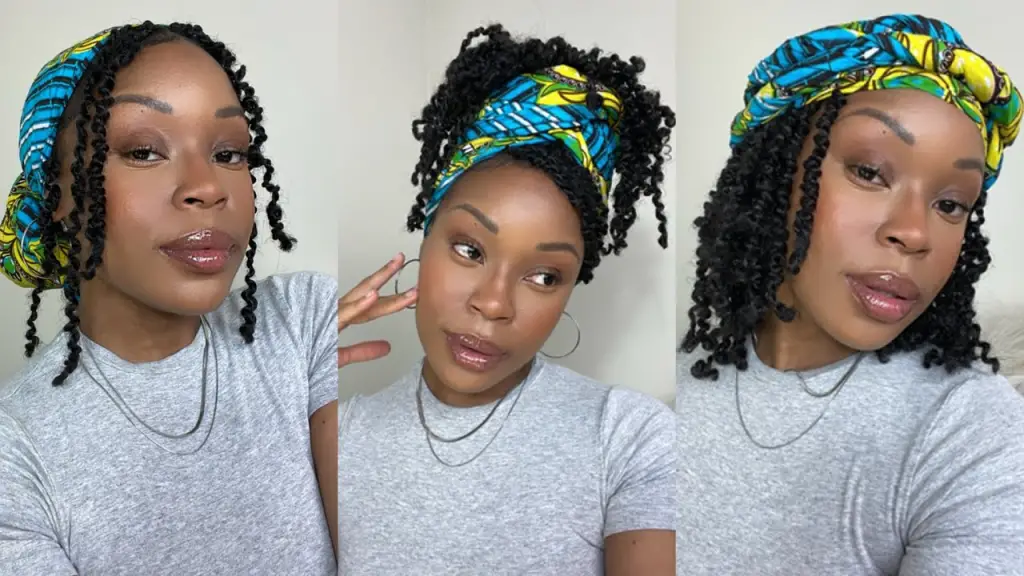 Black Kids Girl Turban or Scarf and African Braids Hairstyle