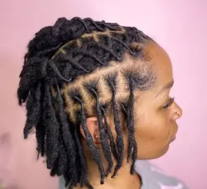 Carved Dreadlock Women Hairstyle