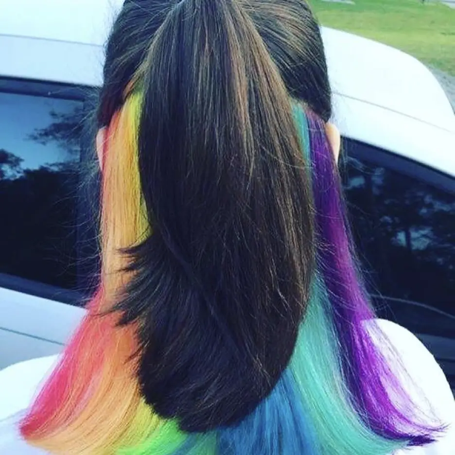 Rainbow Peek-a-boo Hairstyle